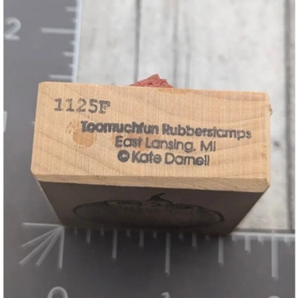 TooMuchFun Lit Candle 1125F Rubber Stamp Wood #i44